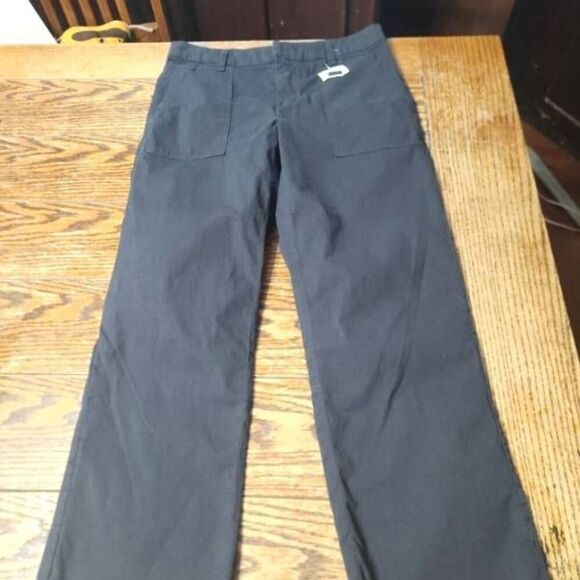 NWOT Frank & EileenBlackstone washed black Stretch Cotton Pants sz 4 - Picture 2 of 5
